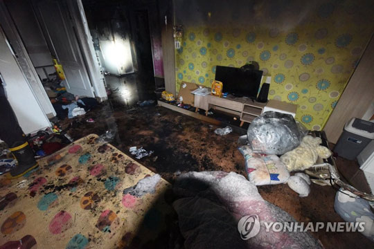 아파트 화재로 어린이 3명 사망 [광주 북부소방서 제공=연합뉴스]