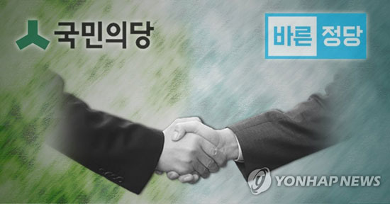 국민의당과 바른정당 지도부 간 통합논의(PG)[제작 이태호] 사진합성