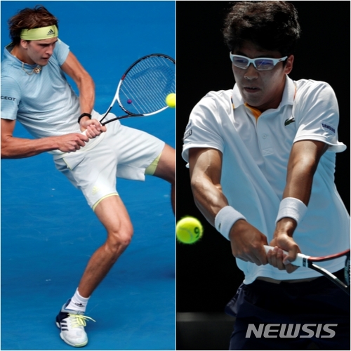 【멜버른=AP/뉴시스】 알렉산더 즈베레프, 정현