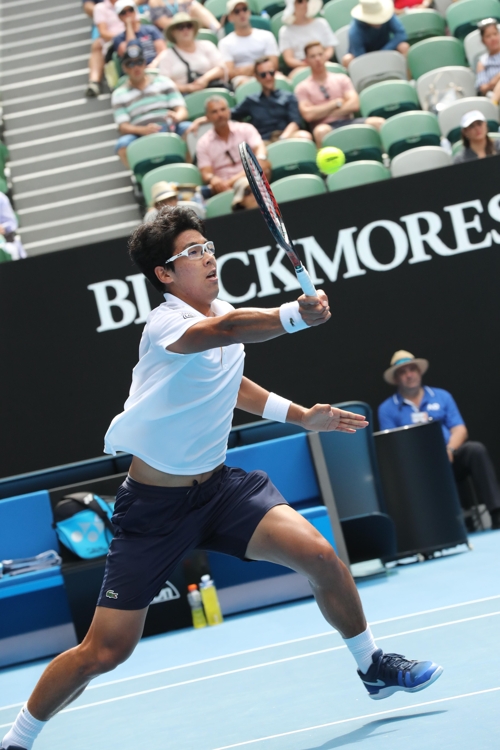 정현의 경기 모습. [대한테니스협회 제공=연합뉴스]