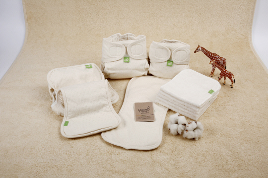 친환경 유기농 소재로 만든 송지의 일체형 천기저귀.