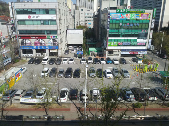 민간투자사업으로 추진중인 신곡1동 공영주차장의 모습