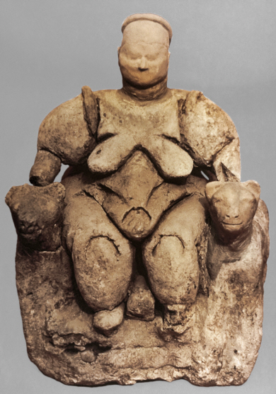 1963년 발굴된 신석기 시대 유적지인 터키의 차탈회위크 지역에서 나온 기원전 6000년경의 여신상. 여신은 자연이자 생명력을 상징하는 태초의 신이었다.  자료사진