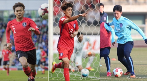 왼쪽부터 김진수, 이청용, 권경원[연합뉴스 자료사진]