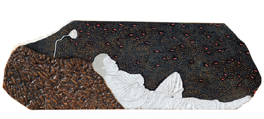 박충의, 단잠, 31㎝×91㎝, 해남석에 채각, 2011
