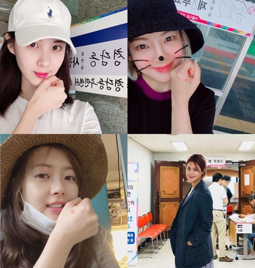 서현과 효연, 솔비, 고아라(왼쪽 위부터 시계방향으로)[SNS 캡처]