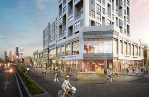 포스코건설이 인천 연수구 송도국제도시에서 분양 중인 ‘송도 더샵 트리플타워’ 오피스텔·상업시설 조감도.