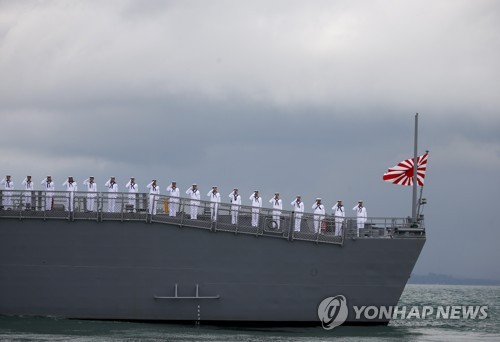 일본 해상자위대 호위함 ‘사자나미’ [EPA=연합뉴스 자료사진]