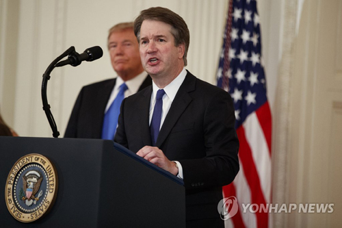 美 연방대법관에 지명된 ‘보수성향’ 브렛 캐버노[연합뉴스 자료사진]