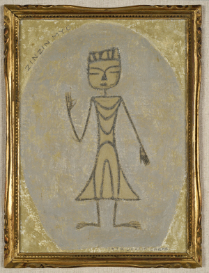 2014년 온라인 경매에서 5억6000만 원에 낙찰된 장욱진의 진진묘(1970년 작, 유화, 41×32㎝). 진진묘(眞眞妙)는 장욱진 화백 아내의 법명이다.