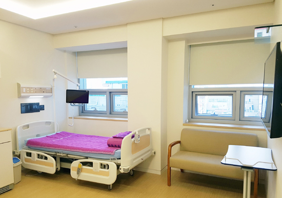 자생한방병원에 신설된 입원실 전경