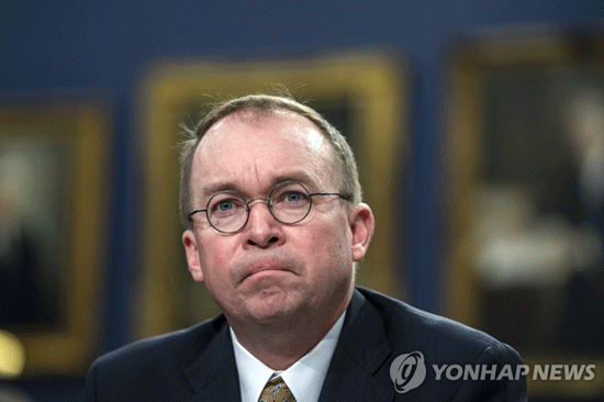 백악관 비서실장 대행에 지명된 믹 멀베이니 백악관 예산국장[EPA=연합뉴스]