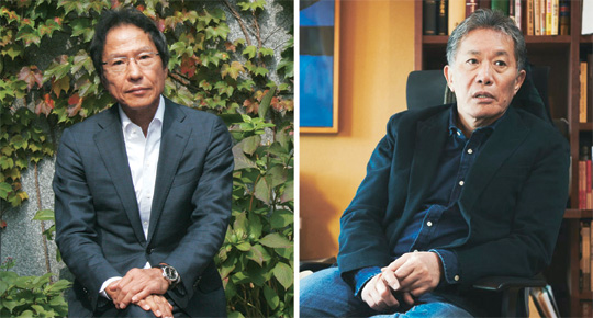 일본의 비판적 지식인 강상중(왼쪽 사진)과 우치다 타츠루가 처음 만나, ‘야만의 시대’를 넘어서는 법에 대해 이야기를 나눴다. 사계절 제공