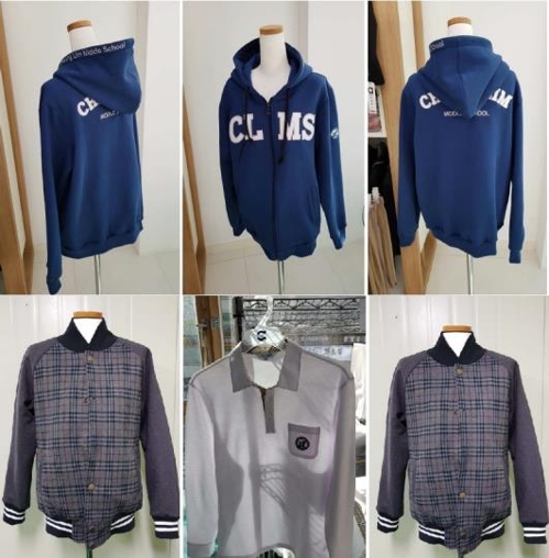 경기 화성 청림중학교가 학생과 교사 모두가 행복한 교복으로 선택한 교복 디자인. 학생,학부모, 교직원 간 논의 끝에 재킷 대신 후드집업과 야구점퍼를 교복으로 선정했다. [청림중 제공]