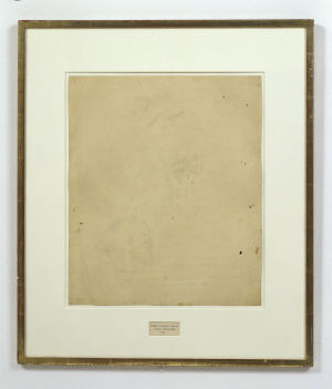 라우센버그 드 쿠닝을 지우다 1953, 64.14×55.25㎝. SF MOMA