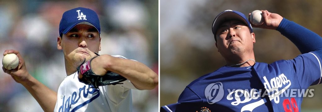 박찬호(왼쪽)와 류현진 [연합뉴스 자료사진]