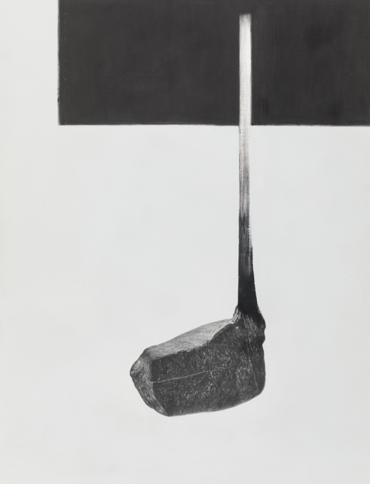 유중희, Expose and Disguise, 캔버스 위에 연필과 아크릴, 90×117.5㎝, 2018
