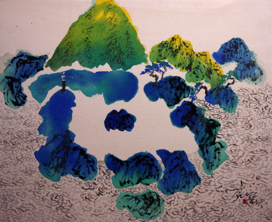 지난 추억 속의 그리움은 또 다른 향수를 불러온다. 2019년 작.  김영화 화백