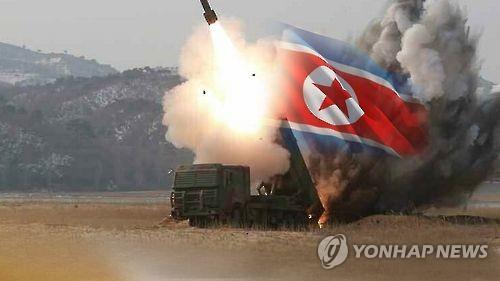 北, 단거리 발사체 발사...무력시위(CG).연합뉴스 TV 제공