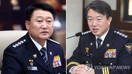 이철성 前경찰청장(왼쪽)·강신명 前경찰청장[연합뉴스 자료사진]