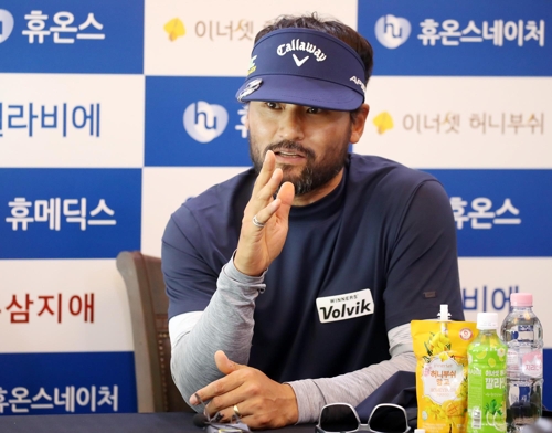 박찬호의 인터뷰 모습.[KPGA 제공]