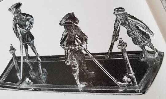 <이인세의 앤티크 골프 이야기>외투입고 부츠 신은 귀족들의 겨울골프, 작은 부분도 묘사 세밀… 수백만원 호가