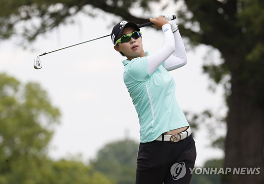 김효주의 1라운드 경기 모습. [Mandatory Credit: Brian Spurlock-USA TODAY Sports]
