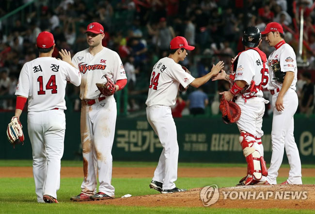 SK ‘이겼다’[연합뉴스 자료사진]