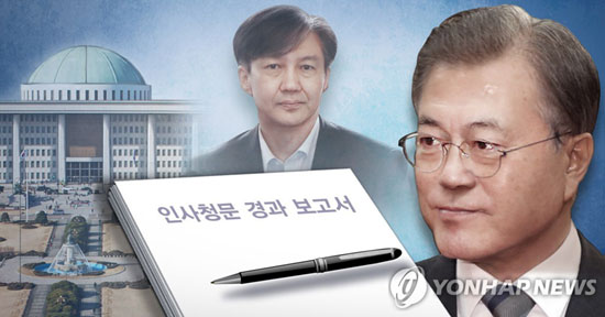 문 대통령, 조국 인사청문 경과보고서 요청 (PG)[장현경 제작] 사진합성·일러스트