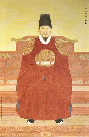 전북 전주 경기전 내 어진박물관에 있는 정조의 표준 영정.