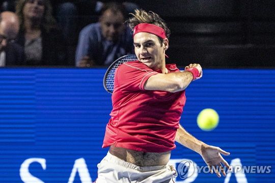 로저 페더러의 경기 모습. [AP=연합뉴스]