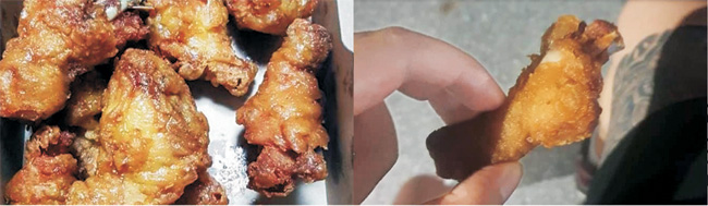 최근 SNS상에서 배달 대행업체 배달원들의 ‘배달 음식 빼먹기’가 논란이 되면서 소비자들의 불만이 높아지고 있다. 사진은 SNS상에 올라 화제가 된 배달 음식 빼먹기 관련 장면.  SNS 캡처