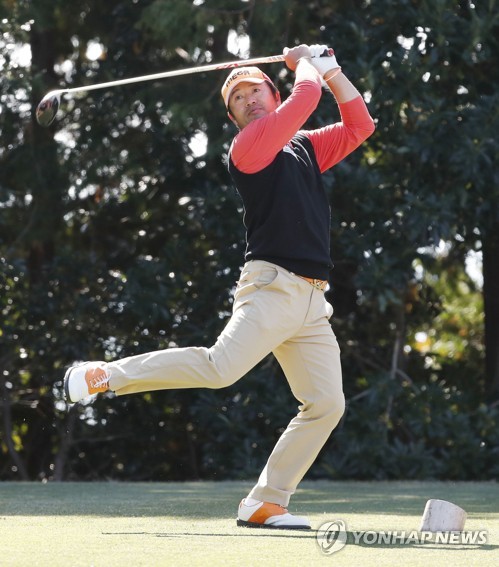 2018년 11월 카시오월드오픈 우승 당시의 최호성. [교도=연합뉴스 자료사진]