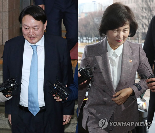 법무부·검찰 신경전 [연합뉴스 자료사진]