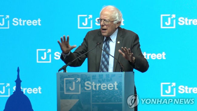 버니 샌더스 상원의원[J 스트리트 홈페이지 캡처]