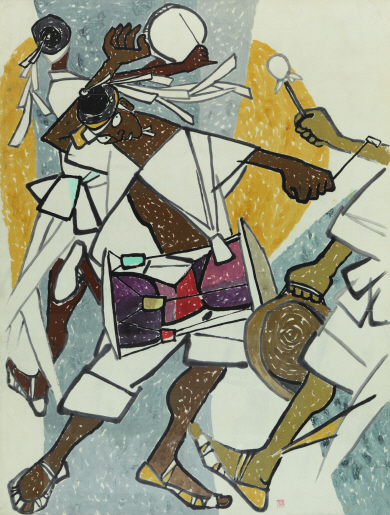 김기창, 농악, 종이에 수묵채색, 221×168㎝