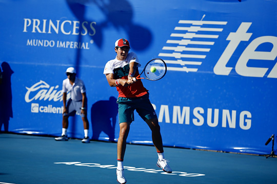 권순우의 1회전 경기 모습.  [Abierto Mexicano Telcel 제공]