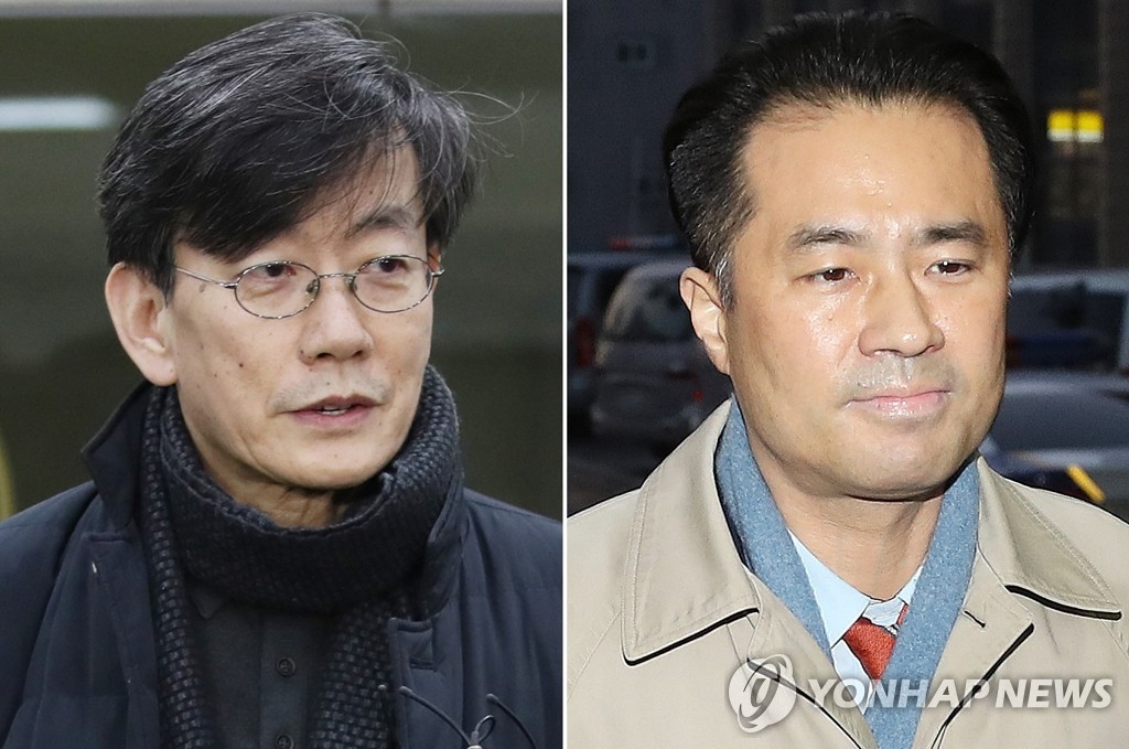 손석희·김웅 손석희 JTBC 대표이사(왼쪽)와 프리랜서 기자 김웅 [연합뉴스DB]