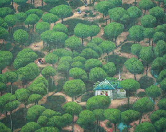 이광택, 자연에 깃든 삶, 93×72㎝, 유화, 2019