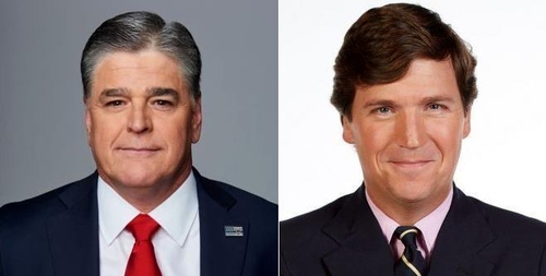 폭스뉴스 앵커 션 해니티(왼쪽)와 터커 칼슨 [폭스뉴스 웹사이트=연합뉴스]