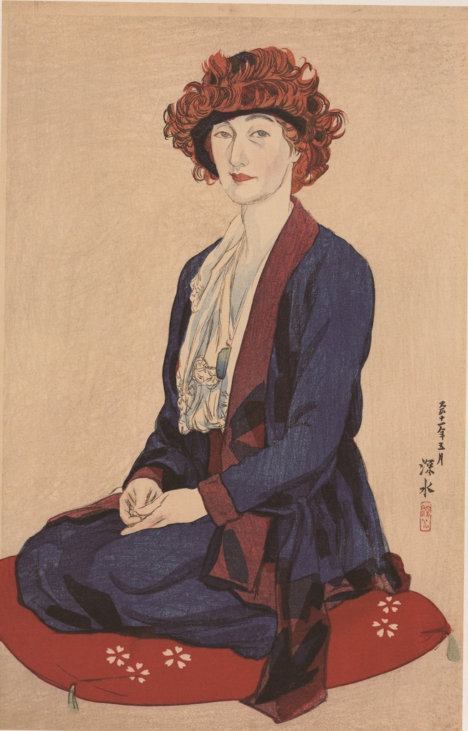 엘리자베스 키스 초상화일본 화가 이토 신수이(伊東沈水), 1922, 목판화 [책과함께 제공·재판매 및 DB 금지]
