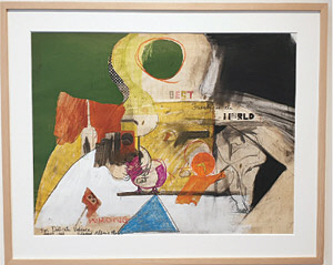 최욱경의 ‘For Delicate Balance’. 그림 왼쪽 아래 ‘Balance’의 스펠링이 틀린 것을 수정한 재치가 웃음을 짓게 한다.