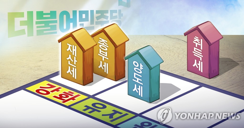 더불어민주당, 부동산 보유세 강화 (PG)[장현경 제작] 일러스트