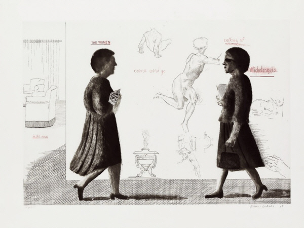 데이비드 호크니, Homage to Michelangelo, from Omaggio a Michelangelo, ed152/200(경매 추정가 420만~600만원)
