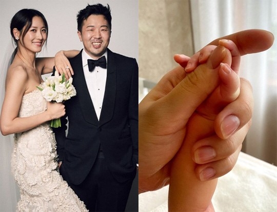 수현-차민근 부부(왼쪽), 수현이 딸과 손잡은 사진 [수현 인스타그램 캡처. 재판매 및 DB 금지]