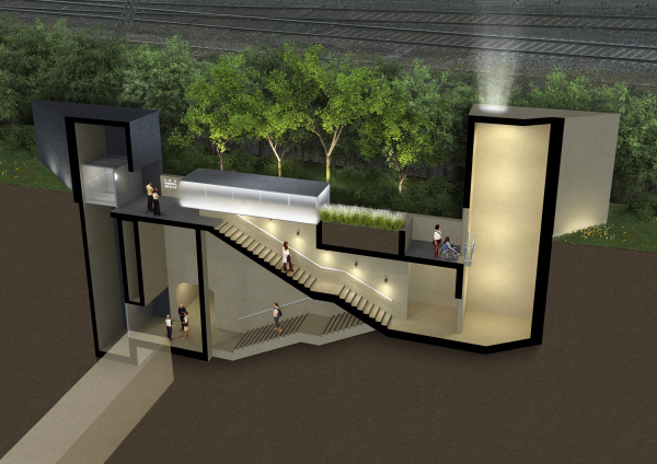 서울 동작구 노량진 근대하수박스 문화공간 단면도. 동작구청 제공