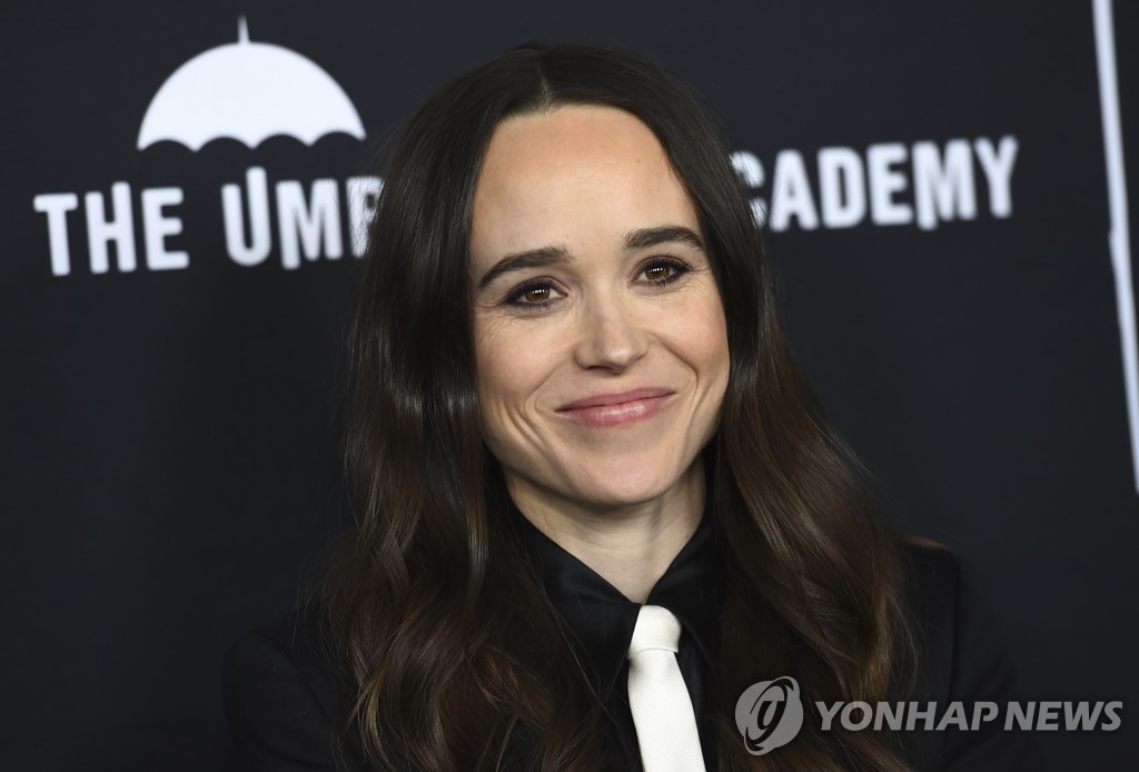 작년 12월 ‘엄브렐러 아카데미’ 시사회에 참석한 엘리엇 페이지[AP=연합뉴스]