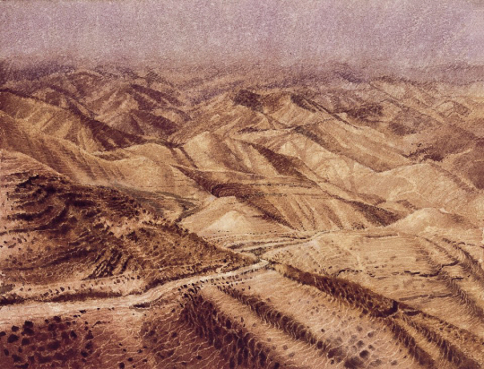 성애리, 광야의 기억, 65×55㎝, 종이에 수채, 2005