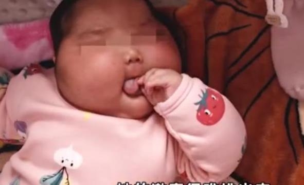 호르몬 함유된 유아용 크림 발라 얼굴이 부풀어 오른 중국 생후 5개월된 유아 [바이두 캡처.재판매 및 DB 금지]