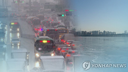 눈 오는 출근길 (CG) [연합뉴스TV 제공]